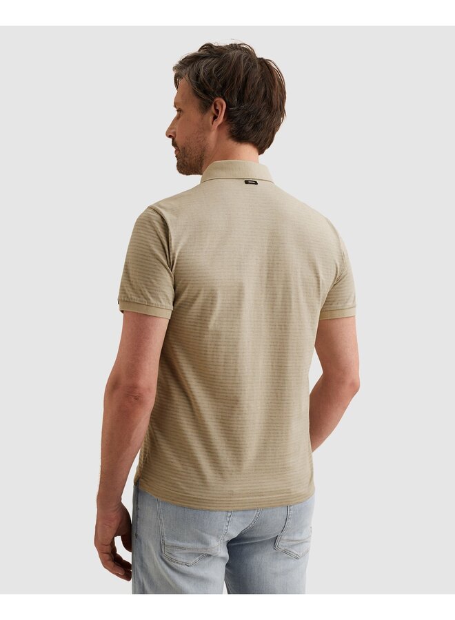 VPSS2605882 8265 Vanguard Short sleeve polo mercerised melange stripe Pure Cashmere