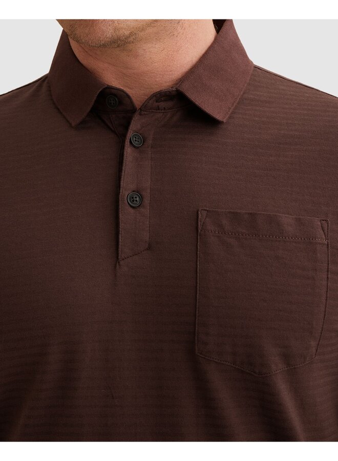 VPSS2605882 4090 Vanguard Short sleeve polo mercerised melange stripe Catawba Grape