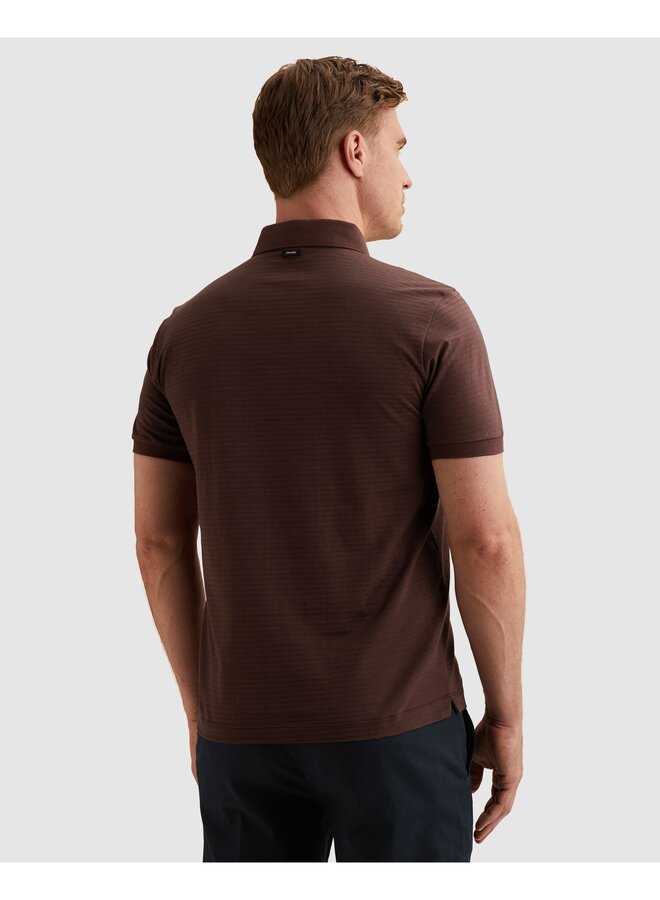 VPSS2605882 4090 Vanguard Short sleeve polo mercerised melange stripe Catawba Grape