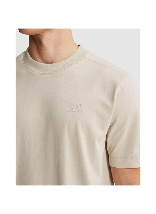 CTSS2605587 7014 Cast Iron Short sleeve r-neck regular fit single jersey Silver Birch
