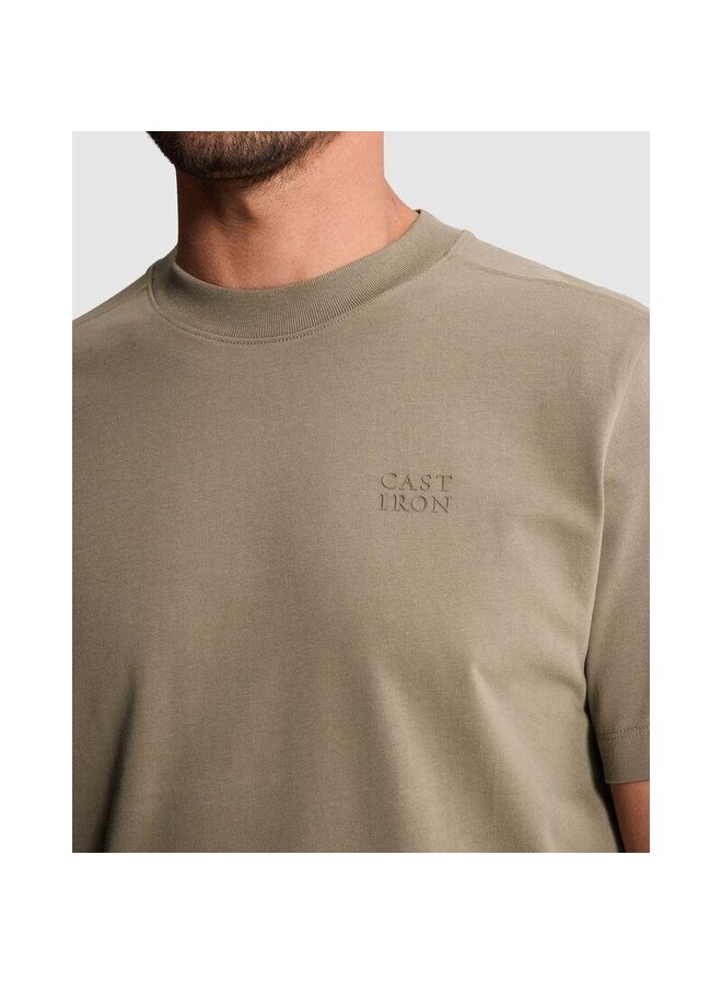 CTSS2605587 6148 Cast Iron Short sleeve r-neck regular fit single jersey Vetiver