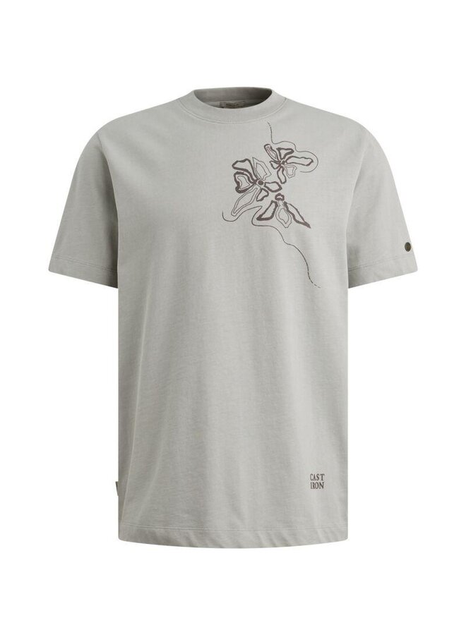 CTSS2605586 9039 Cast Iron Short sleeve r-neck regular fit single jersey Mirage Gray