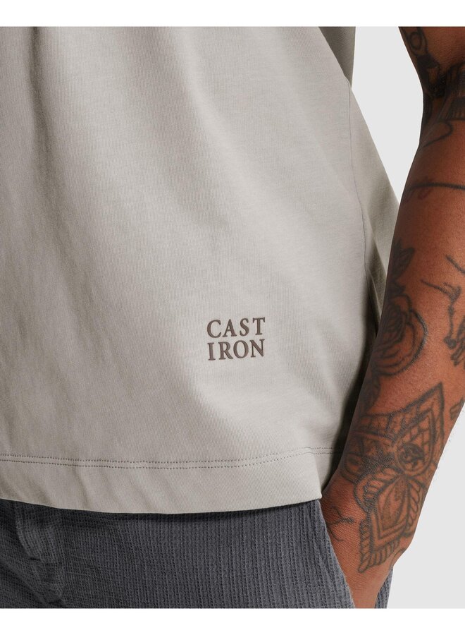 CTSS2605586 9039 Cast Iron Short sleeve r-neck regular fit single jersey Mirage Gray