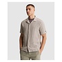 CSIS2605282 7014 Cast Iron Short Sleeve Shirt Stripe new mesh Silver Birch