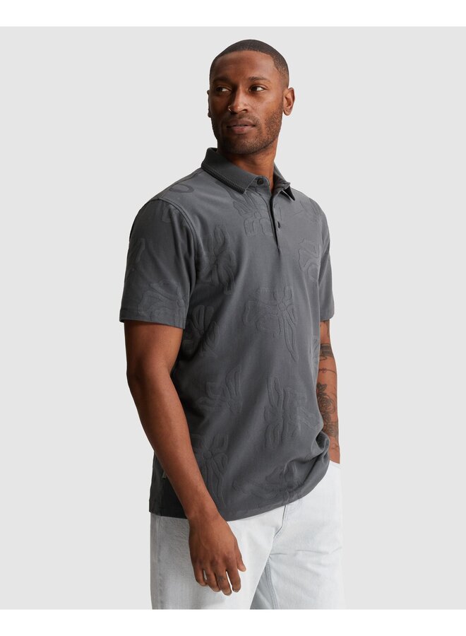 CPSS2605897 9117 Cast Iron Short sleeve polo regular fit jacquard jersey Turbulence