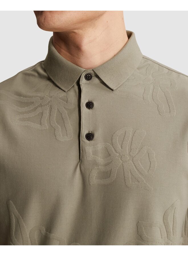 CPSS2605897 6148 Cast Iron Short sleeve polo regular fit jacquard jersey Vetiver
