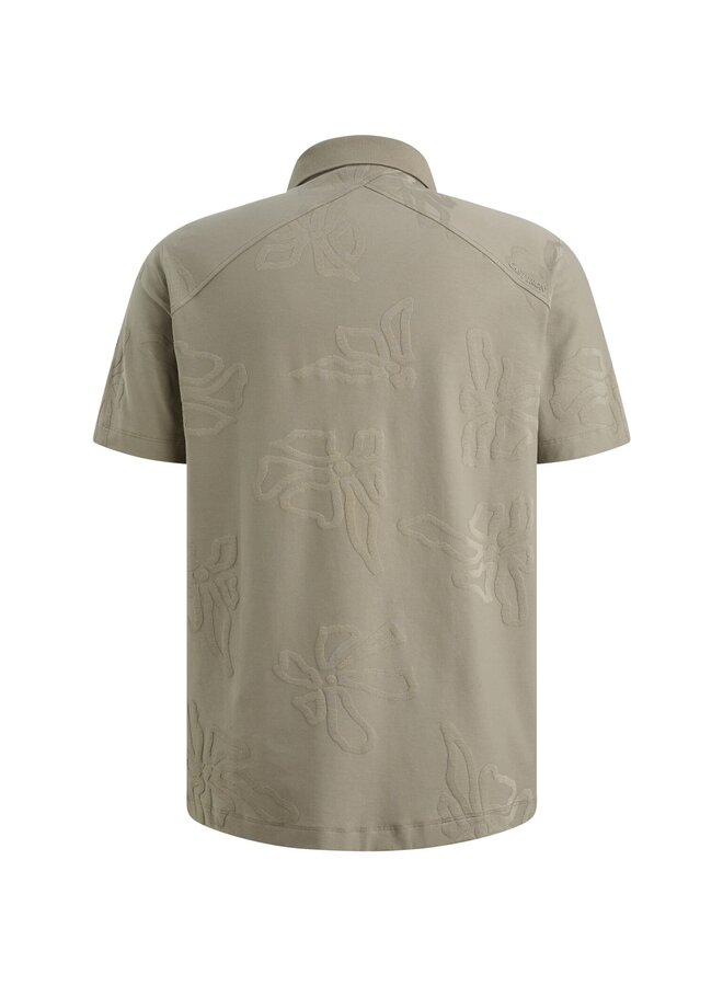 CPSS2605897 6148 Cast Iron Short sleeve polo regular fit jacquard jersey Vetiver