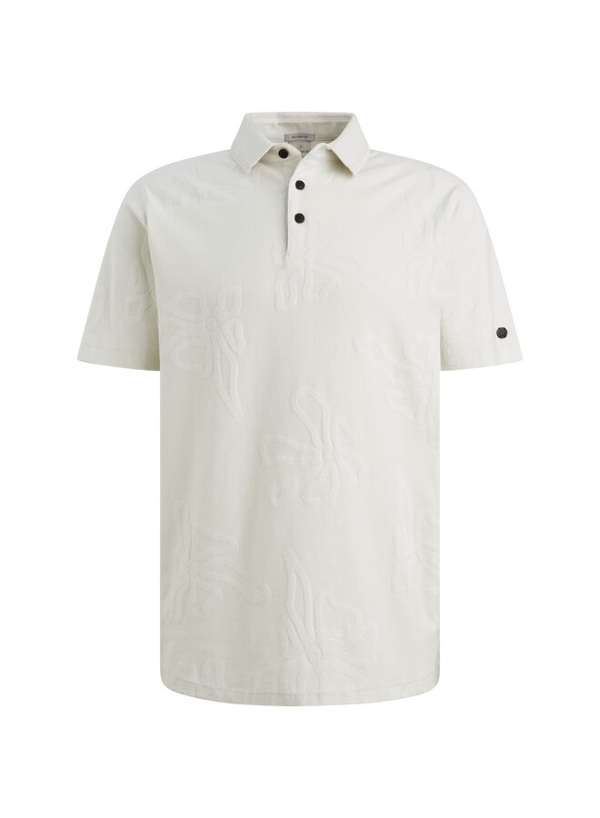 CPSS2605897 5011 Cast Iron Short sleeve polo regular fit jacquard jersey Blue Flower