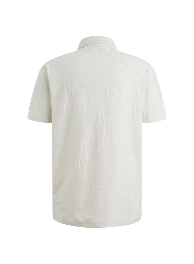 CPSS2605897 5011 Cast Iron Short sleeve polo regular fit jacquard jersey Blue Flower