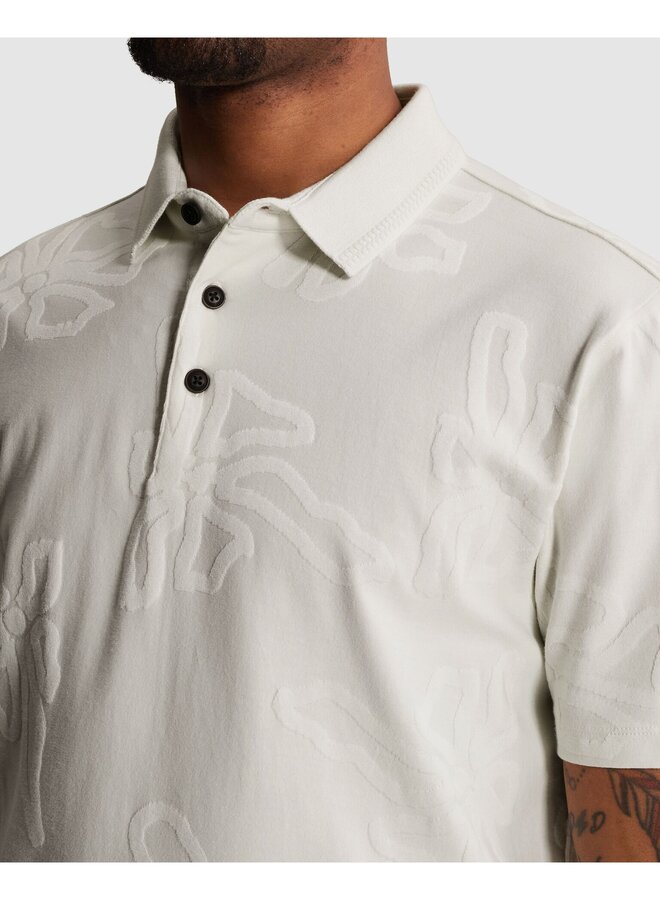 CPSS2605897 5011 Cast Iron Short sleeve polo regular fit jacquard jersey Blue Flower