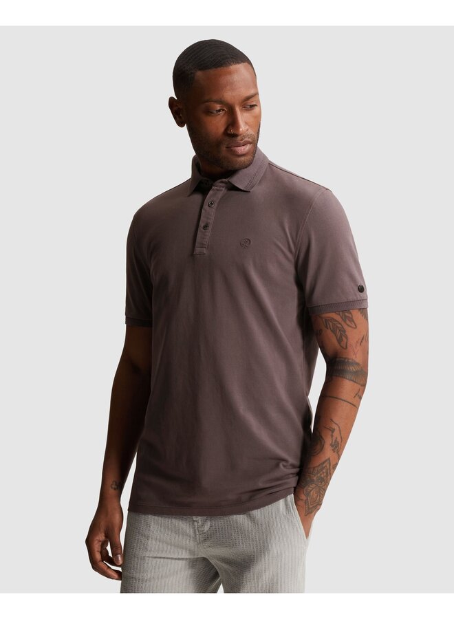 CPSS2605894 4321 Cast Iron Short sleeve polo slim fit fine pique essential Ephemera