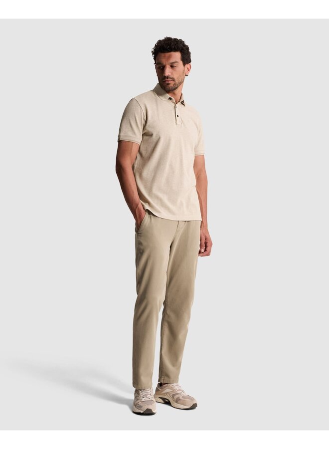 CPSS2604864 8023 Cast Iron Short sleeve polo slim fit popcorn jersey melange Aluminum