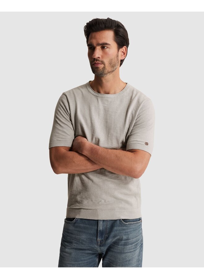 CTSS2604592 9039 Cast Iron Short sleeve r-neck regular fit cotton slub Mirage Gray