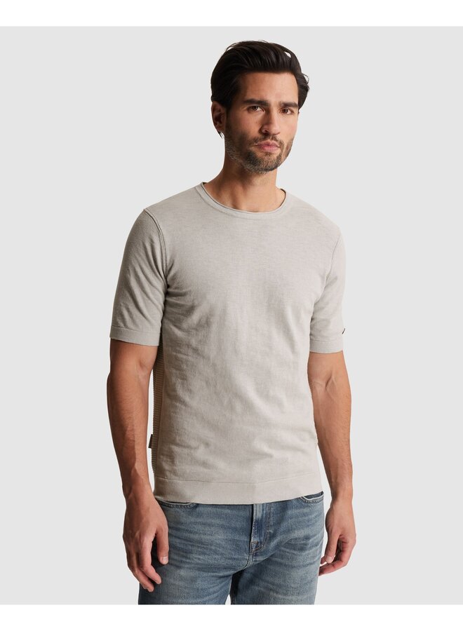 CTSS2604592 9039 Cast Iron Short sleeve r-neck regular fit cotton slub Mirage Gray