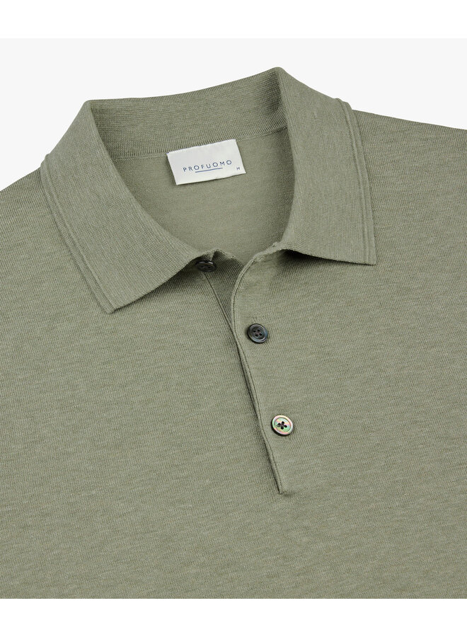 PPXD10007D Profuomo polo ss mid green