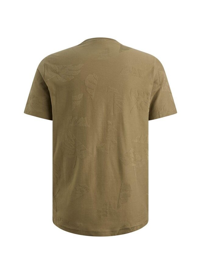 PTSS2605591 6389 PME Legend Short sleeve r-neck jacquard jersey Dusky Green