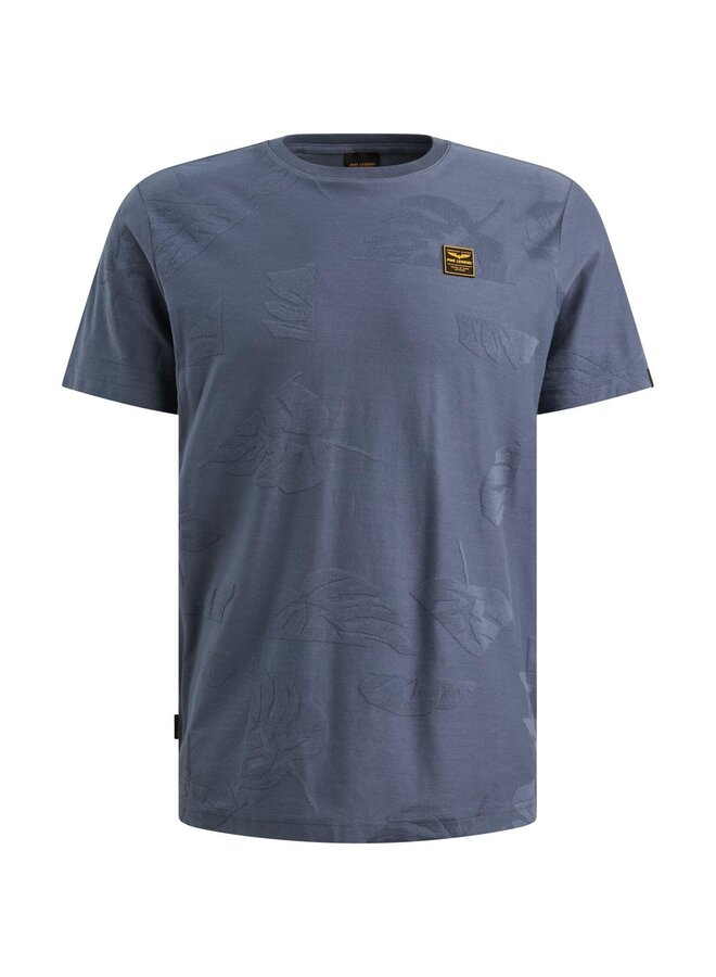 PTSS2605591 5301 PME Legend Short sleeve r-neck jacquard jersey Vintage Indigo