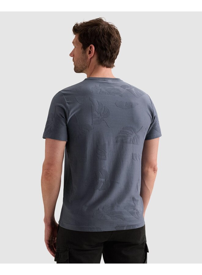 PTSS2605591 5301 PME Legend Short sleeve r-neck jacquard jersey Vintage Indigo