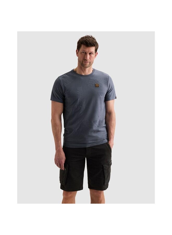 PTSS2605591 5301 PME Legend Short sleeve r-neck jacquard jersey Vintage Indigo