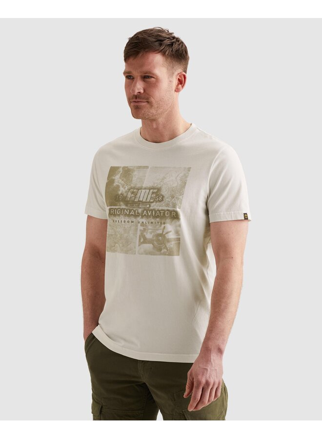 PTSS2605572 7001 PME Legend Short sleeve r-neck single jersey big art Egret