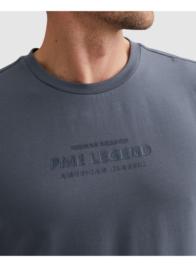 PTSS2605584 5301 PME Legend Short sleeve r-neck cotton elastan jersey Vintage Indigo
