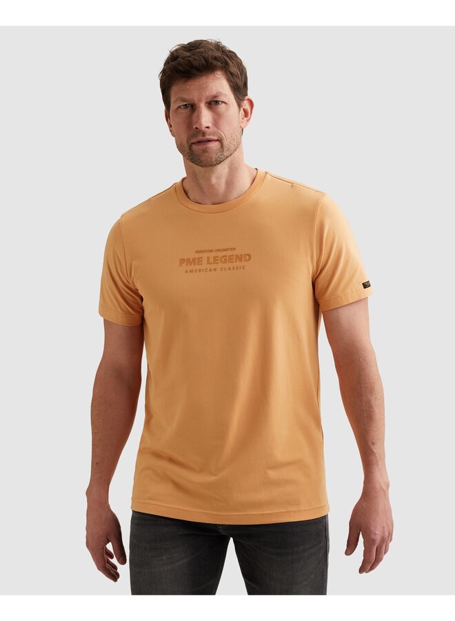 PTSS2605584 2015 PME Legend Short sleeve r-neck cotton elastan jersey Gold Earth