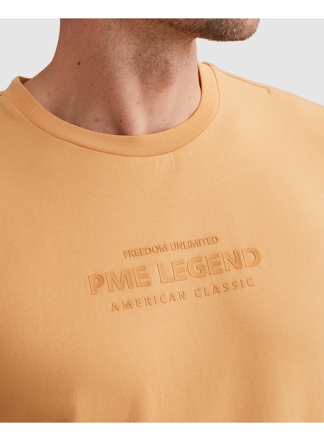 PTSS2605584 2015 PME Legend Short sleeve r-neck cotton elastan jersey Gold Earth