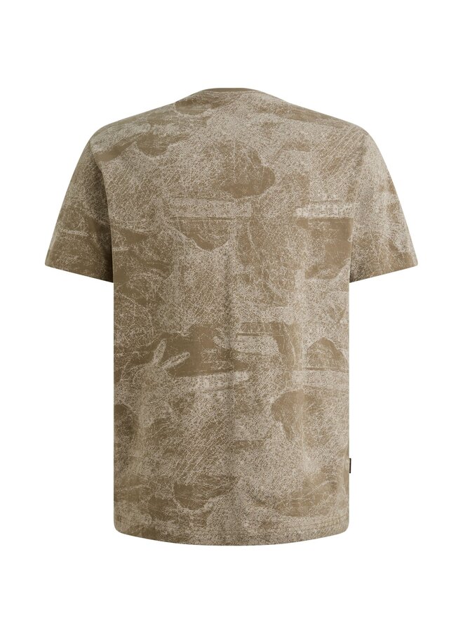 PTSS2605578 6389 PME Legend Short sleeve r-neck single jersey aop Dusky Green