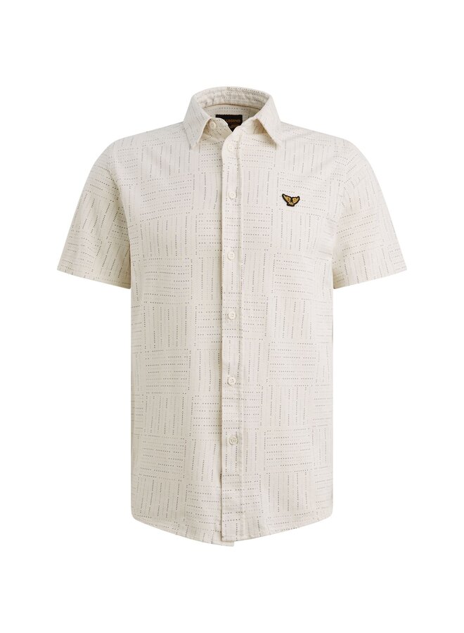 PSIS2605240 7001 PME Legend Short Sleeve Shirt Print on pique Egret