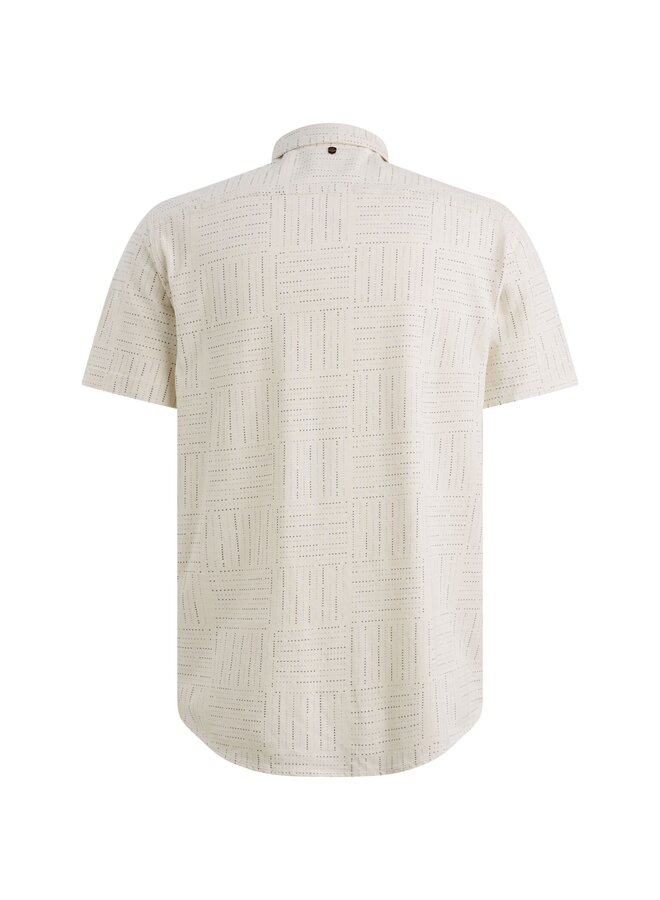 PSIS2605240 7001 PME Legend Short Sleeve Shirt Print on pique Egret
