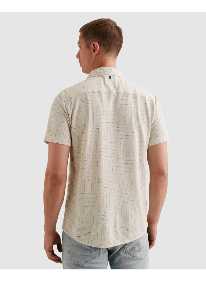 PSIS2605240 7001 PME Legend Short Sleeve Shirt Print on pique Egret