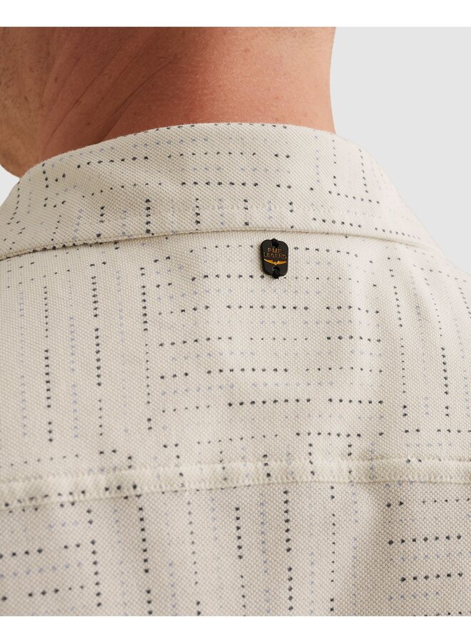 PSIS2605240 7001 PME Legend Short Sleeve Shirt Print on pique Egret