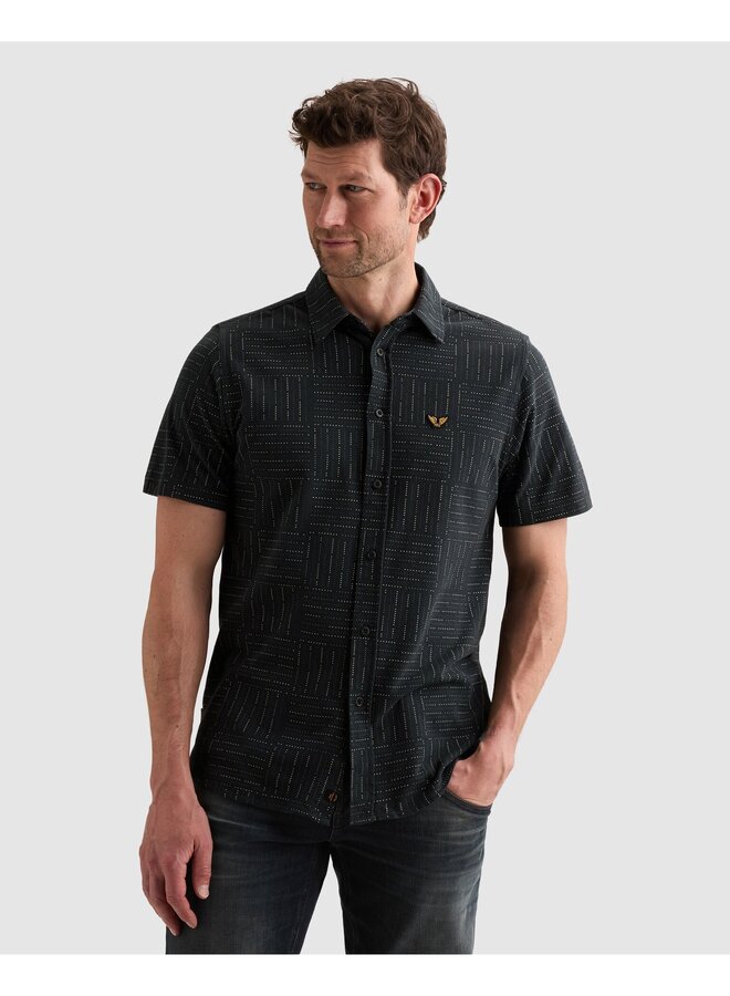 PSIS2605240 5282 PME Legend Short Sleeve Shirt Print on pique Carbon