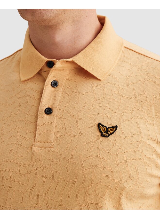 PPSS2605860 7137 PME Legend Short sleeve polo jersey jacquard Apricot Cream