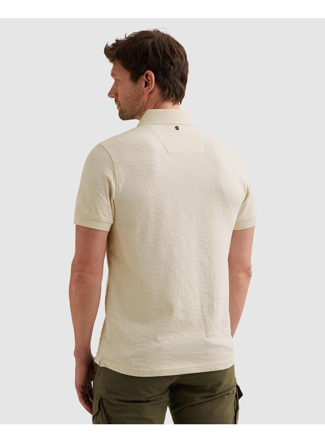 PPSS2605860 7001 PME Legend Short sleeve polo jersey jacquard Egret