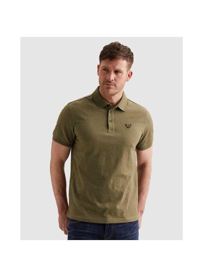 PPSS2605860 6389 PME Legend Short sleeve polo jersey jacquard Dusky Green