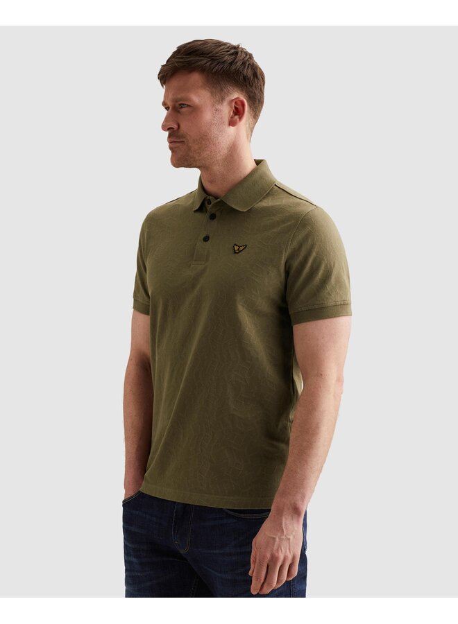 PPSS2605860 6389 PME Legend Short sleeve polo jersey jacquard Dusky Green