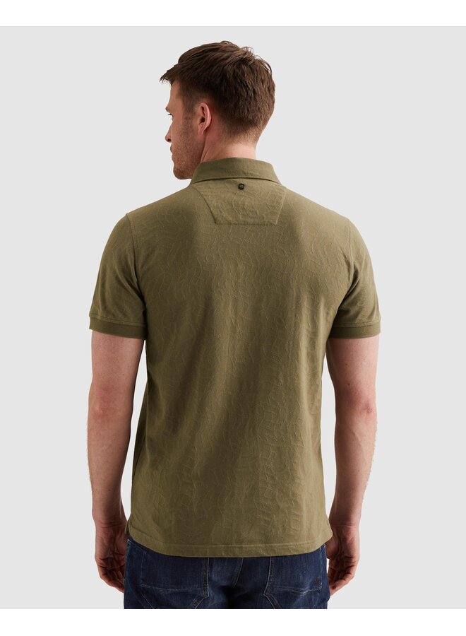 PPSS2605860 6389 PME Legend Short sleeve polo jersey jacquard Dusky Green