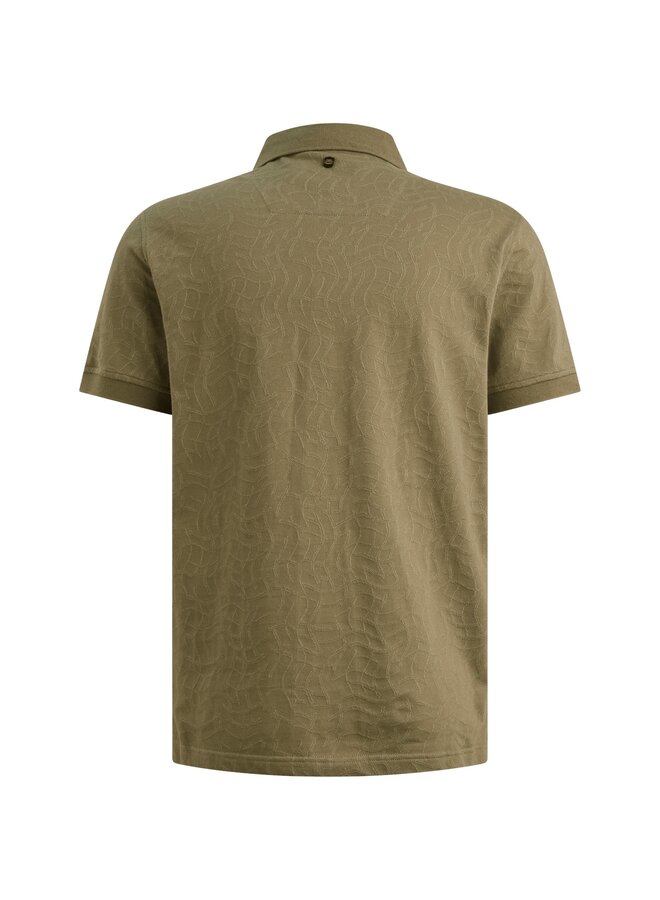 PPSS2605860 6389 PME Legend Short sleeve polo jersey jacquard Dusky Green