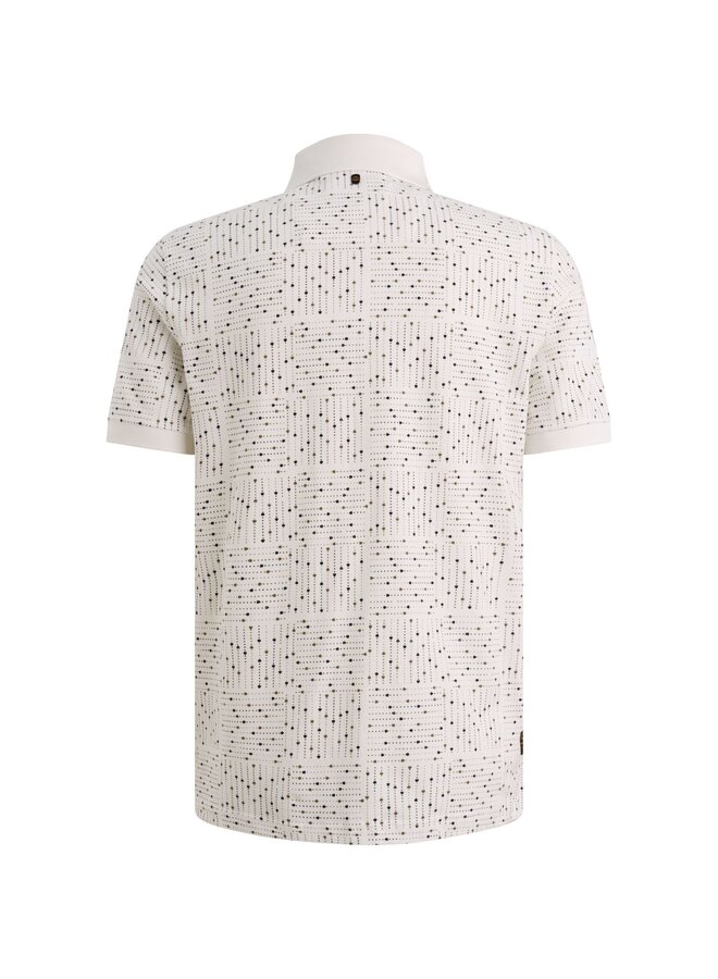 PPSS2605859 7001 PME Legend Short sleeve polo printed fine pique Egret