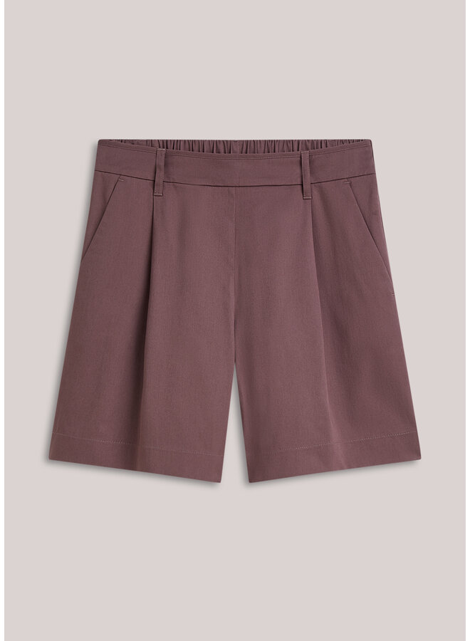 4s3012-11816 334 Summum shorts cotton stretch Deep Fig