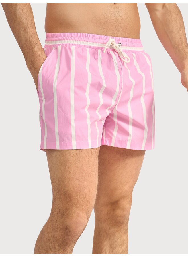 RobbieS26-stripe Blue Industry swimshort ROSE
