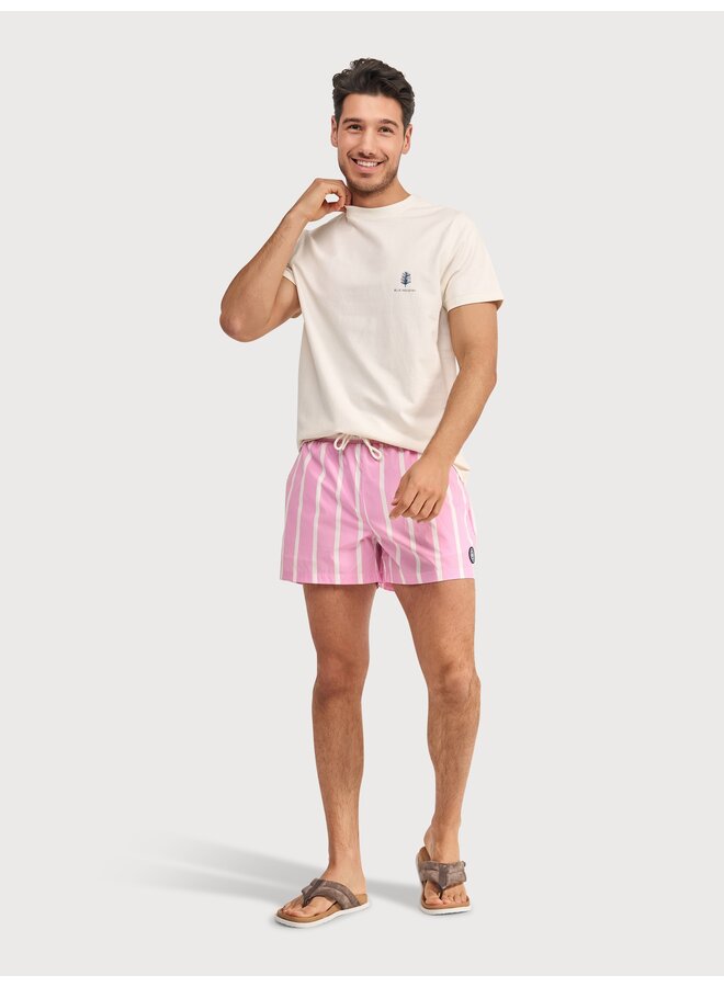 RobbieS26-stripe Blue Industry swimshort ROSE