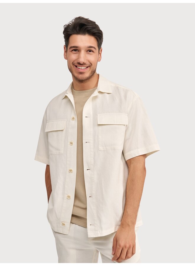 6150.61 Blue Industry overshirt OFF WHITE