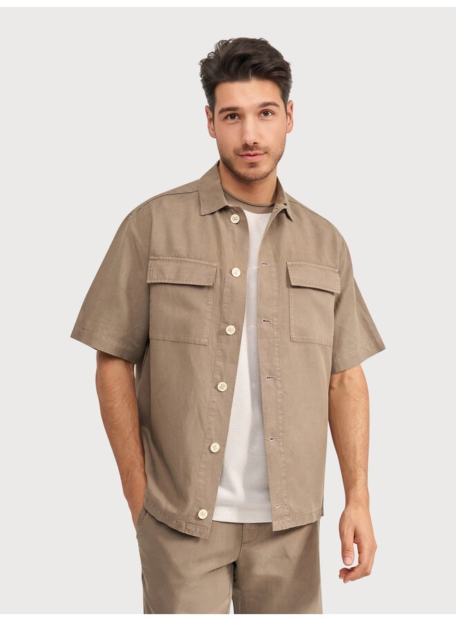 6150.61 Blue Industry overshirt BROWN