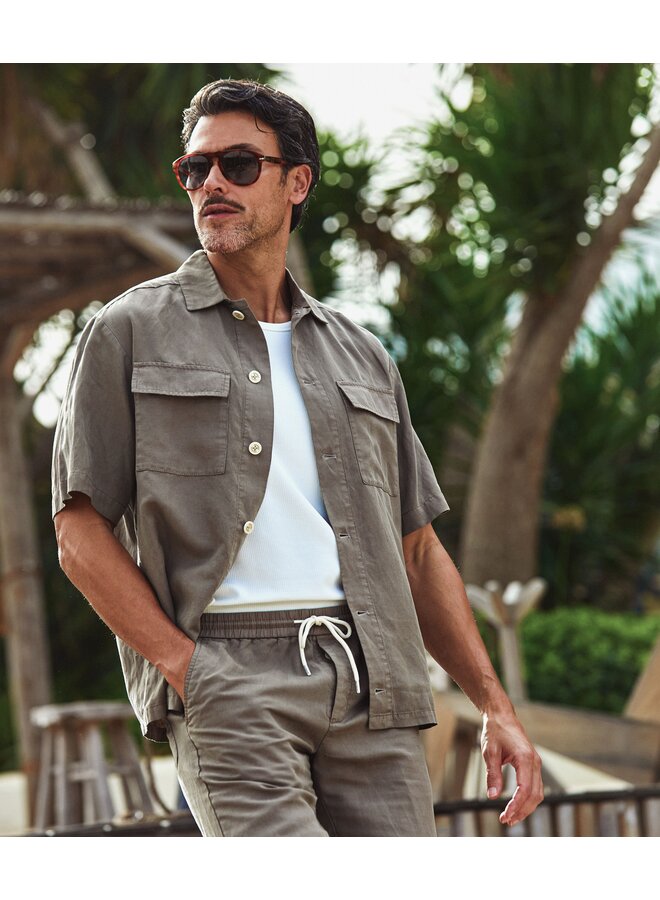 6150.61 Blue Industry overshirt BROWN