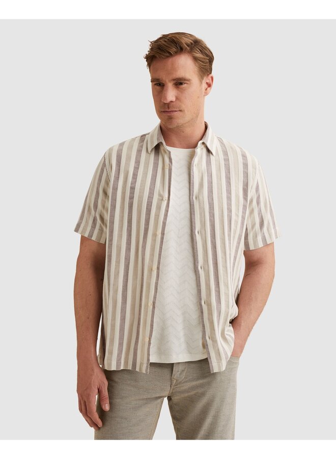 VSIS2605284 4090 Vanguard Short Sleeve Shirt Yarn dye dobby stripe Catawba Grape