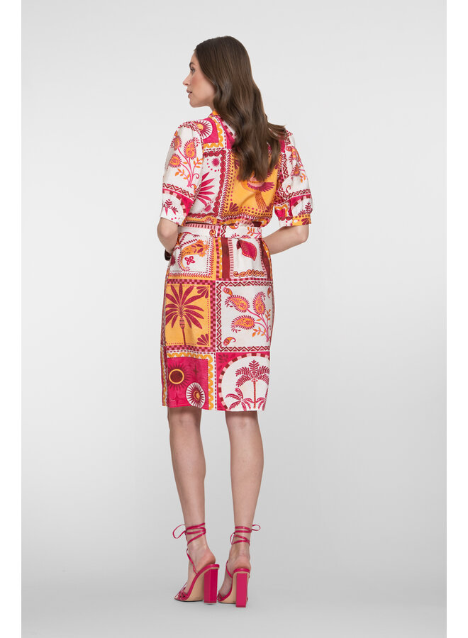 67413-20 420 Geisha dress pink/yellow