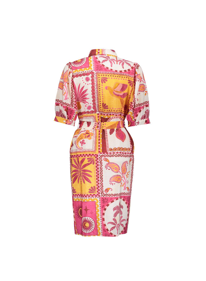 67413-20 420 Geisha dress pink/yellow