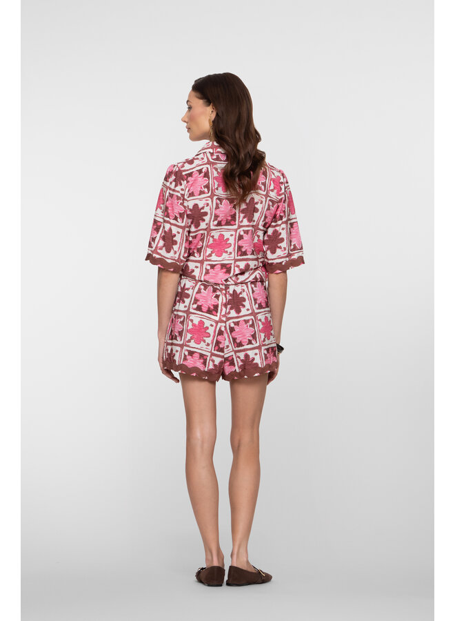 61429-20 420 Geisha short pink/merlot